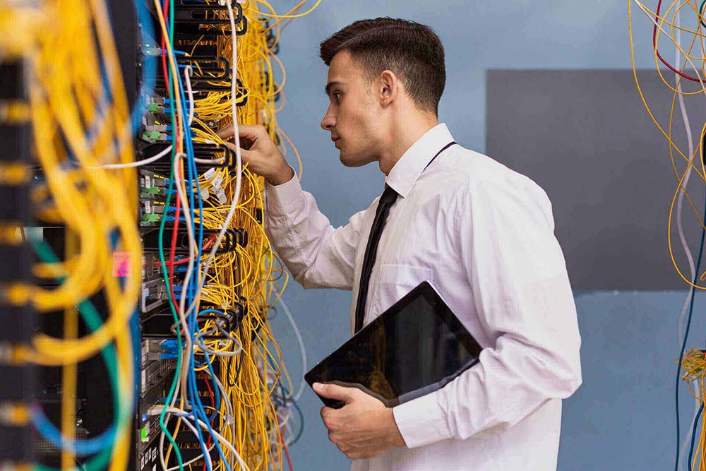 Networking team in Server Room